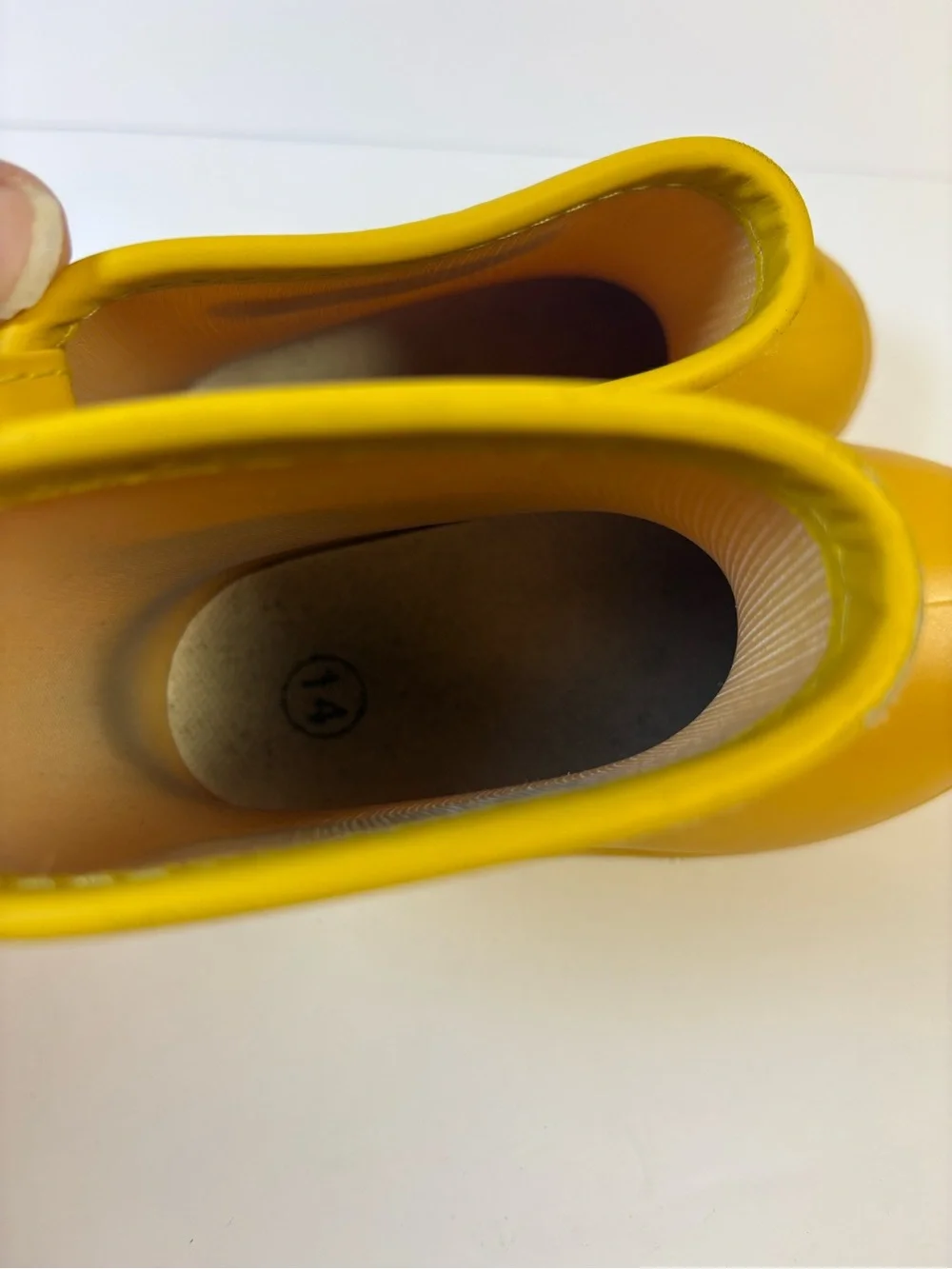 Tree Grandpa Toddler Rain Boots Size 14 Rubber Yellow Duck US 7/8